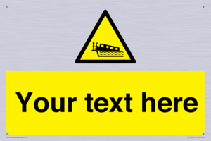 Custom warning grounding narrow boat on lock cill